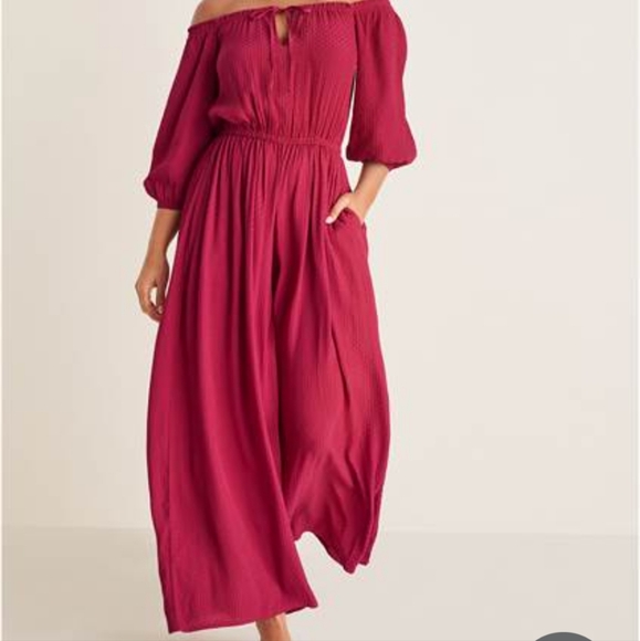 Plus Size Off-The-Shoulder Jumpsuit - Picture 1 of 6